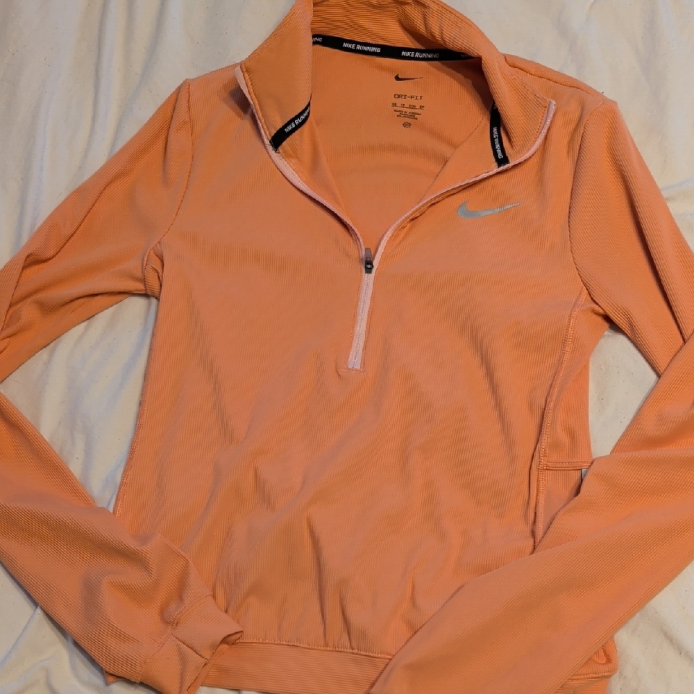 Nike Peach Quarter-Zip Pullover Run